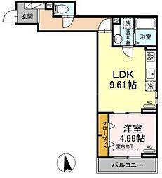グラナーデ目白御留山 1LDKの間取図画像
