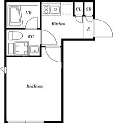 ALLES板橋本町 1Kの間取図画像