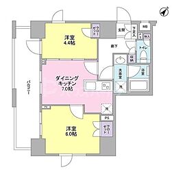 Rosetta 2DKの間取図画像