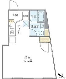 レガリア千川 ワンルームの間取図画像