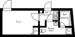 E-stKAMI-ITABASHI 1Kの間取図画像