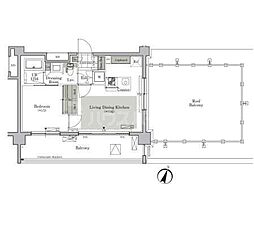 ParkCube西ヶ原STAGE 1LDKの間取図画像