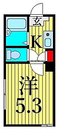 BONDS 1Kの間取図画像