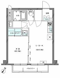 エストレーヴ板橋大山パークフロント 1LDKの間取図画像