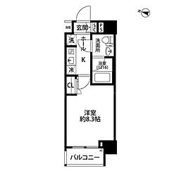 プレール・ドゥーク下板橋 1Kの間取図画像