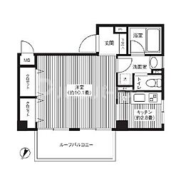 アゼリアヒルハイツ 1Kの間取図画像