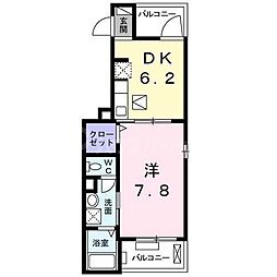フィオーレ・ソーレ 1DKの間取図画像