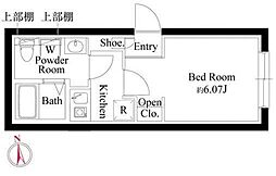 アクロスアベニュー上板橋 1Kの間取図画像
