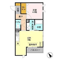 SAMIA川口元郷 1LDKの間取図画像