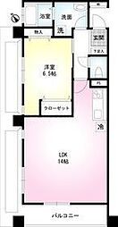 金津賀第5ビル 1LDKの間取図画像