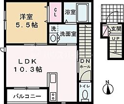 ヴァンヴェール 1LDKの間取図画像
