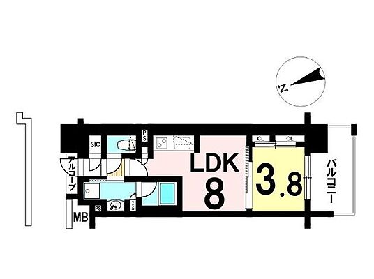 間取り プレサンスロジェ名古屋浅間町ザ・レジデンス 5階/-