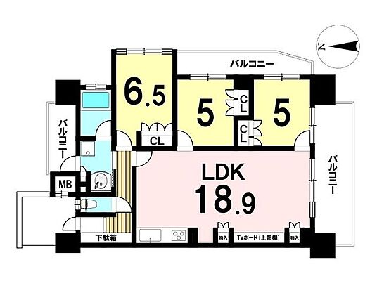 間取り ファミリアーレ西味鋺 5階/-
