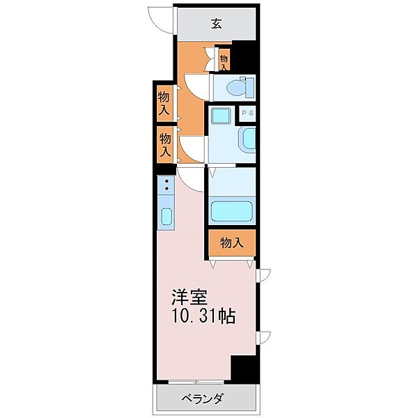 ラミューズ宇都宮 501｜栃木県宇都宮市元今泉１丁目(賃貸マンション1K・5階・35.87㎡)の写真 その2