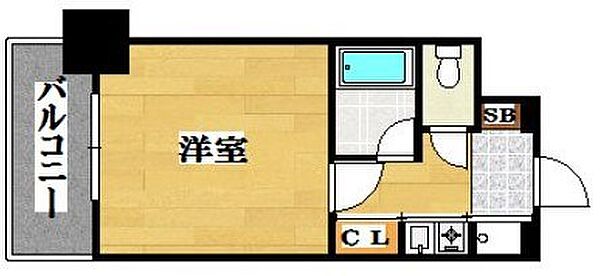 ピュアドームグラース天神 ｜福岡県福岡市中央区高砂1丁目(賃貸マンション1K・2階・19.21㎡)の写真 その2