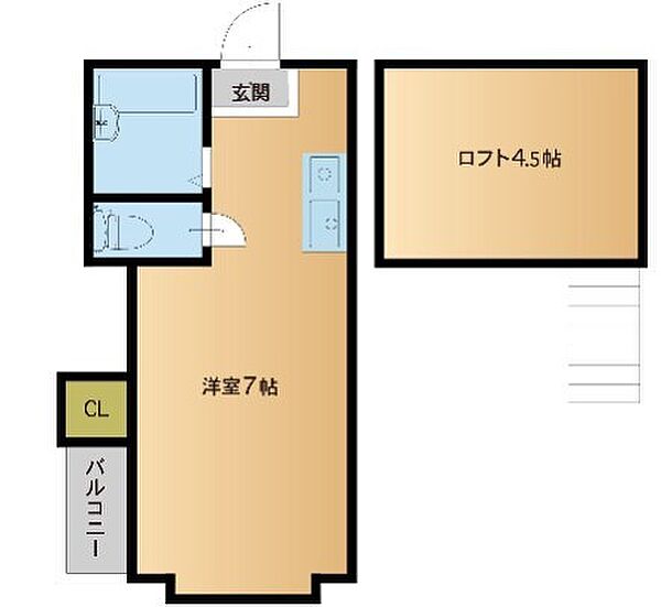 アーカス渡辺通南 ｜福岡県福岡市南区那の川1丁目(賃貸アパート1R・1階・17.08㎡)の写真 その2