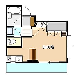 パレット 1DKの間取図画像