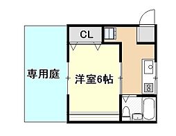 メゾン雅 1Kの間取図画像