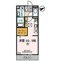 D-roomFlower ワンルームの間取図画像