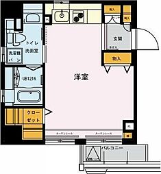 東京メトロ半蔵門線 神保町駅 徒歩6分の賃貸マンション 2階ワンルームの間取り