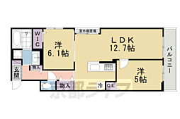 リオ 2LDKの間取図画像