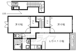 メゾン・ド・フルール 2LDKの間取図画像