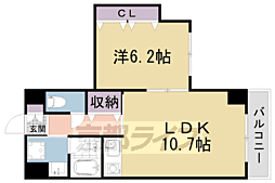 修学院テラス 1LDKの間取図画像
