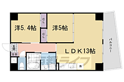 インサイトルポ山科椥辻 2LDKの間取図画像