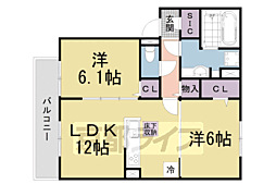 レジェーロ 2LDKの間取図画像