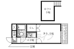 ヨーロピアン3番館 1Kの間取図画像