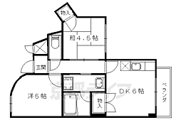 ドルチェ・ナギツジ 2DKの間取図画像