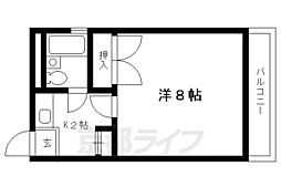ふゆうマンション 1Kの間取図画像