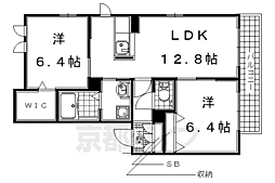 フェリオ城山台イースト 2LDKの間取図画像