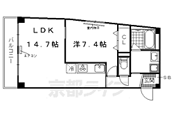 コモダカーサエンマ 1LDKの間取図画像