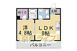 モア室町 1LDKの間取図画像