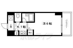 デ・リード金閣寺道 1Kの間取図画像