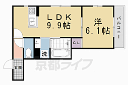 Kitaoji Residence 1LDKの間取図画像