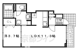 ラルジュエスト 1LDKの間取図画像