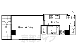 木屋町ビル 1Kの間取図画像