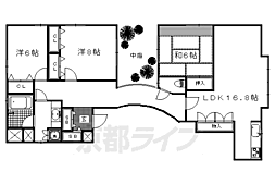 ラ・シュール北山 3LDKの間取図画像