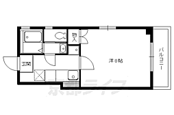 PARKRESIDENCEShimogamo 1Kの間取図画像