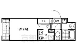 スワンズ京都セントラルシティ 1Kの間取図画像