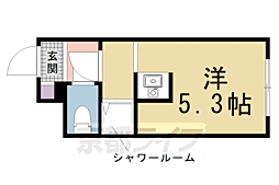 CASA八木 1Kの間取図画像