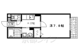 カーサ・カロ 1Kの間取図画像