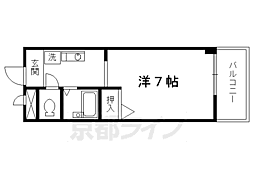 ヴィラフローリアン 1Kの間取図画像