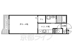 シャルマン小野 1Kの間取図画像