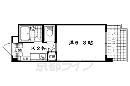 プルミエール 1Kの間取図画像