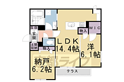 シャーメゾン初音 1SLDKの間取図画像