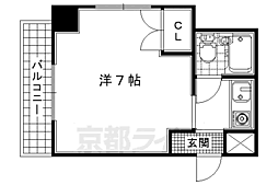 フォレスト 1Kの間取図画像