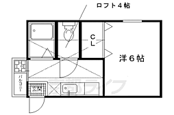 コットンハウス95 1Kの間取図画像